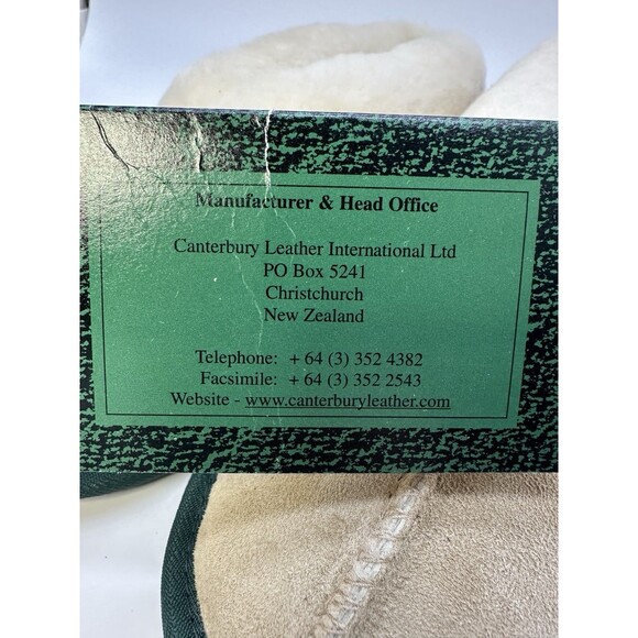 Canterbury Leather Sheepskin Slippers Regent Eva Sole Size L New Zealand New - Picture 15 of 16